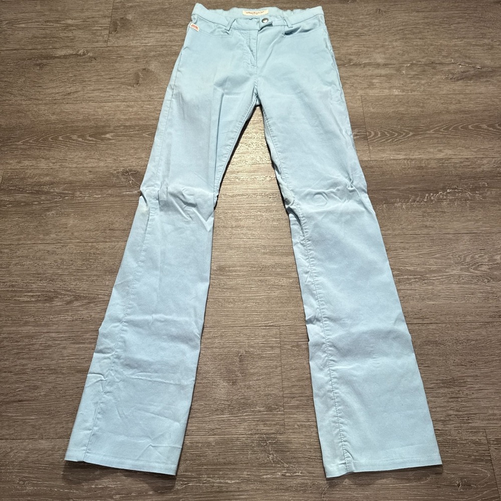 Miss Sixty Pants Womens 30 Blue Italy Flare Trousers Viscose Blend Fits 25x33